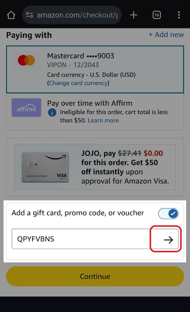 Paste and apply the code